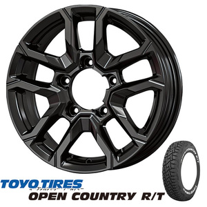 ジムニー 新品 16インチ TOYO オープンカントリーR/T 185/85R16 105/103N ホワイトレター タイヤ アルミ ホイール 4本セット 5.5J+22 5/139