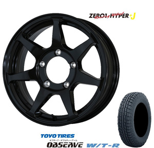 新品 ジムニー トーヨータイヤ オブザーブ W/T-R SUV専用スタッドレス 185/85R16 105N アルミ ゼロワンハイパー+J 4本 64/23 5.5J+22 5/139