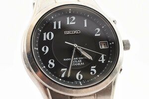 稼働品 セイコー ラジオウェーブコントロール ソーラー デイト メンズ 腕時計 SEIKO