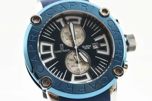 カプリウォッチ 5180 デイト クロノグラフ ラバー スモセコ メンズ 腕時計 CAPRI watch