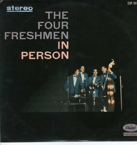 LP ペラジャケ 赤盤　フォア・フレッシュメン・オン・ステージ　THE FOUR FRESHMEN IN PERSON【Y-574】