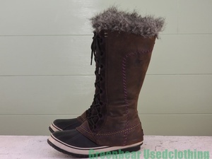 Y469◆メンズ【ソレル SOREL】スノーブーツ ウィンターブーツ 茶 ブラウン 41 25.5cm 