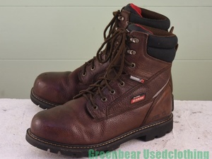 Y367* men's [ Dickies Dickies] Work boots is good taste steel tu tea Brown US12 30cm