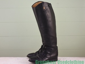 Y392◆ビンテージ【Cavallo】ジョッキーブーツ 黒 ブラック メンズ 7 25cm