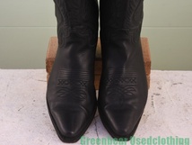 X633◆スペイン製【Sendra】ウエスタンブーツ 良い味 黒 ブラック メンズ 44 27cm _画像5