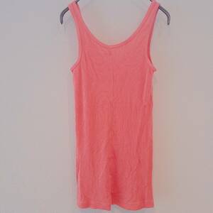  free shipping beautiful goods UNIQLO Uniqlo tops tank top plain orange pink S lady's 