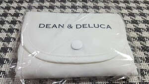 DEAN&DELUCA ショッピングバッグ　ホワイト★雨の日にも最適なエシカル素材のショッピングバッグ！★外袋　ヤブレあり　ディーン&デルーカ