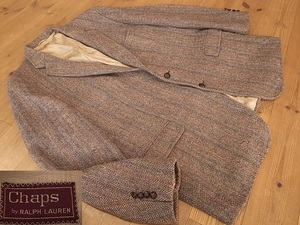 USA製 CHAPS by RALPH LAUREN ラルフローレン 1970年代 ビンテージ ２釦 ツイード テーラード ジャケット ブレザー アメリカ古着 ５XL 相当