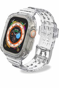Apple Watch Ultra バンド保護ケース付きアップルウォッチバンドApple Watch Ultra 49mm クリア