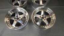 メーカー不明　アルミホイール4本　18X9J+30　5穴　PCD114.3　ハブ径約7㎝　_画像2