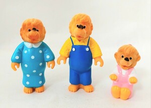 送料220円～☆希少!1986年当時物! The Berenstain Bears「ベレンステインベアーズ」ソフビ 人形 フィギュア 3種セット アメトイ TOY 雑貨