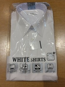 《新品》しまむら メンズ 長袖 ワイシャツ Mサイズ ホワイト レギュラー衿型 形態安定