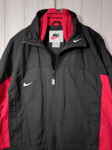 90s ヴィンテージ NIKE ナイキ ナイロンジャケット トラックジャケット 黒 ブラック M 検索 古着 巣ウォッシュ 90年代 ジョーダン 