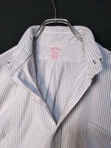 90s USA製 BROOKSBROTHERS ブルックスブラザーズ ボタンダウンシャツ ストライプ 15-2 検索 オックスフォード ヴィンテージ _画像4