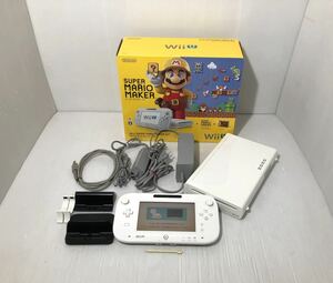 任天堂 Wii U 本体 ホワイト スーパーマリオメーカーセット 32GB 一式 箱付き 動作良好 訳あり Nintendo ゲームパッド ニンテンドー シロ