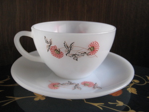 * Fire King cup & saucer full - let 