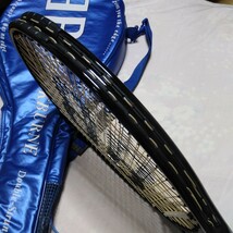 ガット2面張り特殊ラケット 新品未使用 激レアラケット BLACK BURNE DS 107 SUPER MID Double Strung_画像7