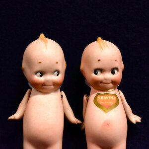 【2点】キューピー『STANDING KEWPIE』ビスクドール ドイツ製 人形 ドール ローズオニール人形 緑和堂