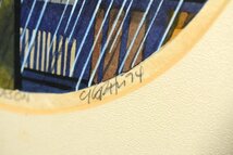 【真作】クリフトン・カーフ『RAINY SEASON KYOTO』42/80 木版画 直筆サイン 絵画 額装 緑和堂_画像5