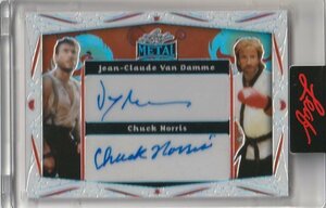 2023 LEAF Metal Jean-Claude Van Damme Chuck Norris 1/1 DA-14 直筆サインカード Auto 1of1