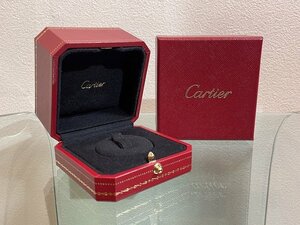 ★綺麗！【Cartier カルティエ リング用空箱 保管品 ジュエリー 紛失時に 宝石箱 レッド ジュエリーボックス 貴金属入れ ご自宅に】NA00480