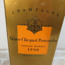 Veuve Clicquot Ponsardin 1998　BRUT　CHAMPAGNE　ヴィンテージ・リザーブ　12%　750ml 0108G_画像6