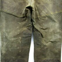 ★ USA製 FILSON ★ TIN PANTS ダブルニー ハンティング パンツ オイル 加工 オリーブ フィルソン 古着 ビンテージ 3JA0513_画像6