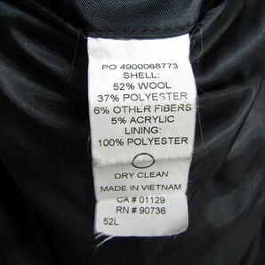 ビッグ サイズ 52L Lauren Ralph Lauren ウール コート ブラック ラルフローレン 古着 ビンテージ 3JA1404の画像4