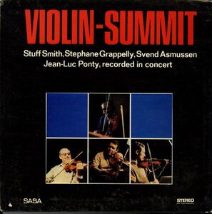 ドイツ盤LP！Stuff Smith / Stephane Grappelly / Svend Asmussen / Jean-Luc Ponty / Violin-Summit 67年【SABA/SB15 099ST】ヴァイオリン