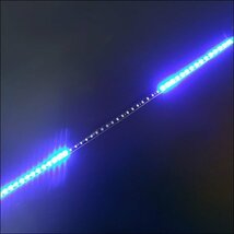 送料無料 LED 流れる テープライト ブルー 青 60cm 12V ナイトライダー風 おまけスイッチ付 (83) メール便_画像4