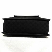 1円スタート！ 超美品 GUCCI グッチ GG キャンバス レザー ビジネスバッグ メンズ トートバッグ ハンドバッグ ブラック系 黒 通勤 通学_画像5