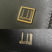 1円スタート！ 未使用保管品 dunhill ダンヒル レザー 二つ折り財布 カーフ 札入れ 財布 小銭入れ コインケース ブラック 黒 メンズ _画像9