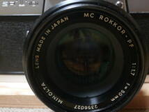 minolta SRT 101 MC ROKKOR-PF 1:1.7 f=50mm レンズ付き　動作確認済み_画像9