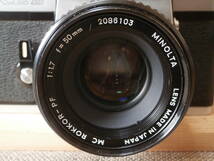 minolta XE b MC ROKKOR-PF 1:1.7 f=50mm レンズ付き　動作確認済み_画像9
