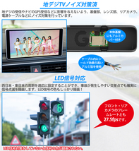 2024モデル　15ｍ ドライブレコーダー 前後カメラ 12インチ デジタルインナーミラー 同時録画 LED信号機 スーパーキャパシタ　ズーム_画像6