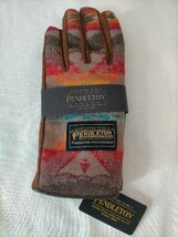 新品 2023AW 定価7920円 PENDLETON ペンドルトン ネイティブ柄 ウール グローブ 手袋 PWM Men's Glove Red 1SZ_画像1