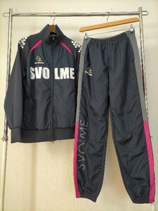 状態良好 SVOLME スボルメ 切替仕様 ジャージ上下 セットアップ ネイビー×グレー×ピンク ★フットサルサッカー