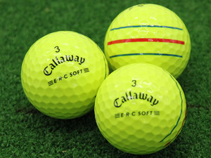 ABランク キャロウェイ Callaway ERC SOFT イエロー 2021年モデル 30個 球手箱 ロストボール