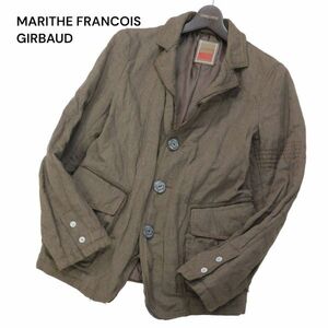 MARITHE FRANCOIS GIRBAUD マリテフランソワ ジルボー 秋冬 ステンレスMIX★ 中綿 デザイン ジャケット Sz.M　メンズ　I3T02639_C#N