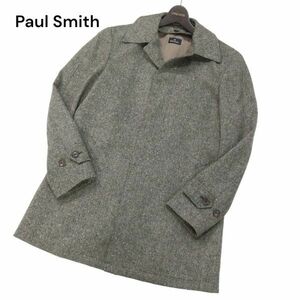 PS Paul Smith ポールスミス 秋冬 ライナー付き★ ウール ツイード ステンカラー コート Sz.M　メンズ 日本製 ビジネスにも　I3T02633_C#N