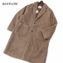 【新品 22AW】 BAYFLOW ベイフロー 秋冬 シープ調★ オーバーサイズ ボア チェスター コート Sz.L/4　メンズ 未使用　I3T02672_C#N_画像1