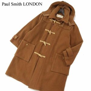 Paul Smith LONDON ポールスミス ロンドン 秋冬 ヘリンボーン ウール★ ダッフルコート Sz.L　メンズ 日本製　I3T02668_C#N