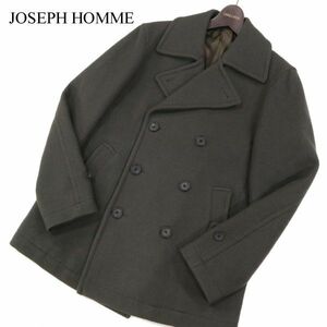 JOSEPH HOMME ジョセフ オム 秋冬 メルトン ウール Pコート Sz.46　メンズ　I3T02736_C#N