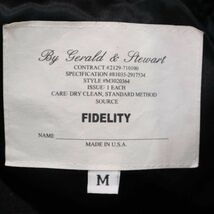 USA製★ FIDELITY By Gerald&Stewart フィデリティ 秋冬 衿ボア★ メルトン ウール デッキ ジャケット Sz.M　メンズ 黒　I3T02722_C#N_画像6