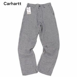 【新品 未使用】 Carhartt カーハート 【W' NORVELL PANT】秋冬 千鳥柄 フランネル パンツ Sz.XS　レディース　I4B00002_1#Q