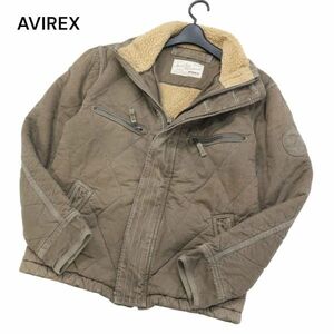 AVIREX アヴィレックス 【QUILT MILITARY JACKET】 秋冬 裏ボア★ キルティング ミリタリー ジャケット Sz.L　メンズ　I4T00061_1#N