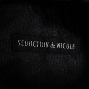 SEDUCTION de NICOLE ニコル 秋冬 中綿ライナー★ 山羊革 ゴート レザー ジャケット コート Sz.46 メンズ 黒 I4T00032_1#Nの画像6