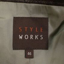 Design Works 1965 Tokyo for STYLE WORKS スタイルワークス 秋冬 ウール ツイード ストライプ ベスト ジレ Sz.46　メンズ　I4T00036_1#N_画像4