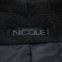 希少! 初期★ MONSIEUR NICOLE ムッシュ ニコル ユキオコバヤシ 秋冬 ウール ロング ステンカラー コート Sz.50　メンズ　I4T00071_1#N_画像6