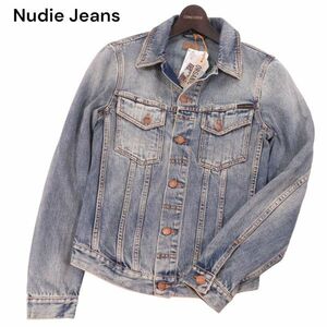 【新品 未使用】 Nudie Jeans ヌーディージーンズ 【BILLY】 USED加工★ デニム ジャケット Gジャン Sz.XS　メンズ 定価3.2　I4T00177_1#O